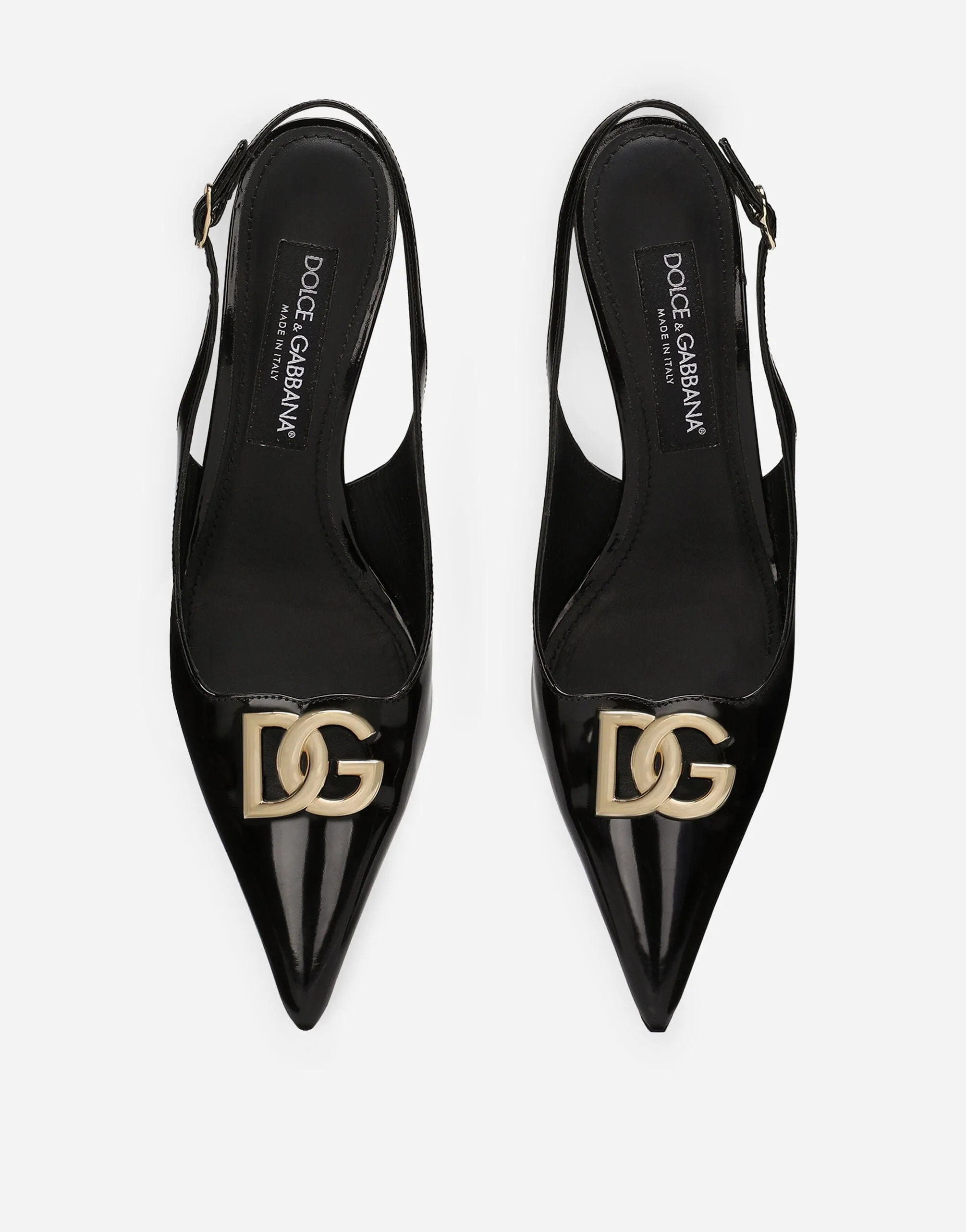 60mm Logo-Plaque Slingback Pumps