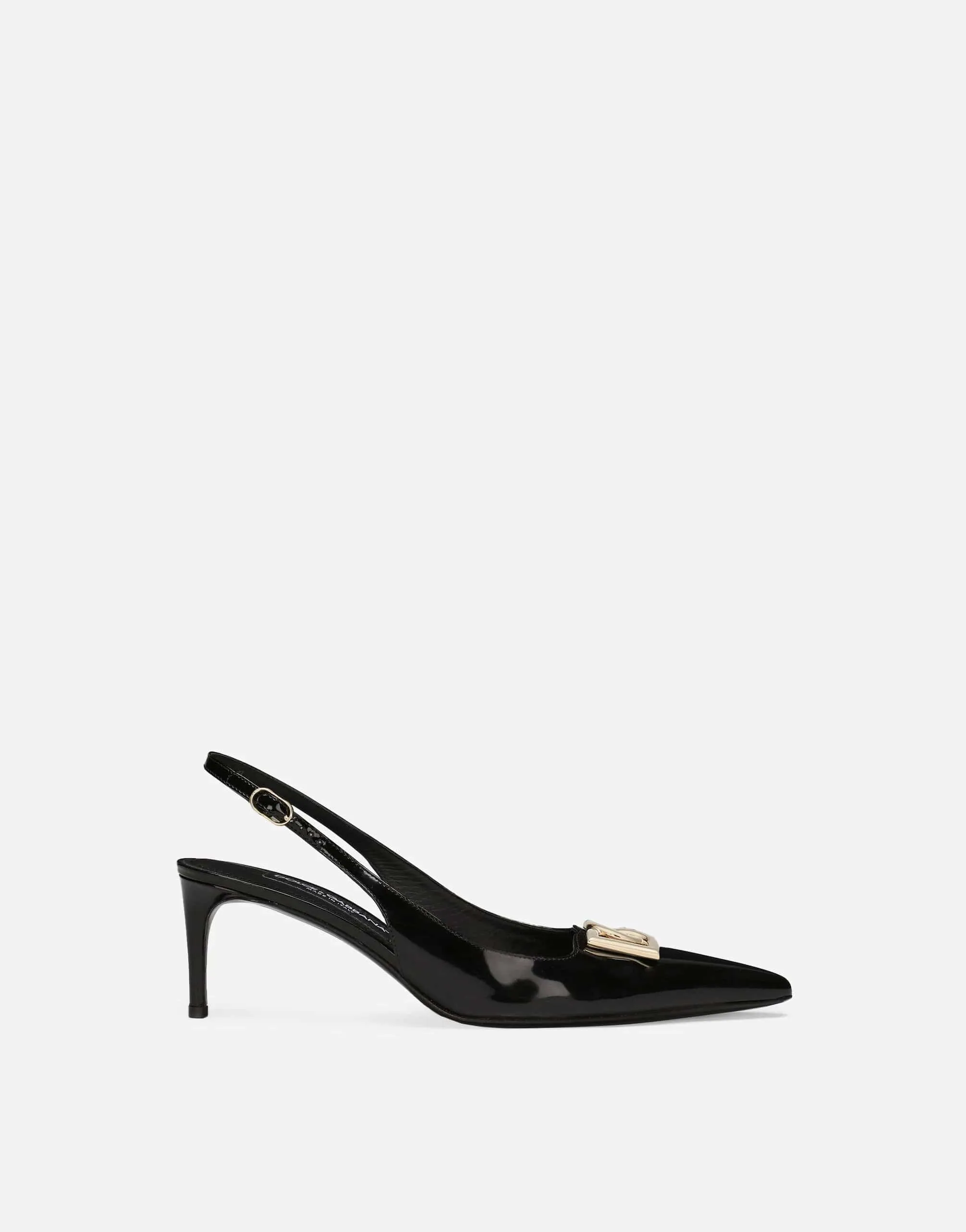 60mm Logo-Plaque Slingback Pumps