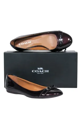 Coach - Maroon Patent Leather Flats Sz 8.5