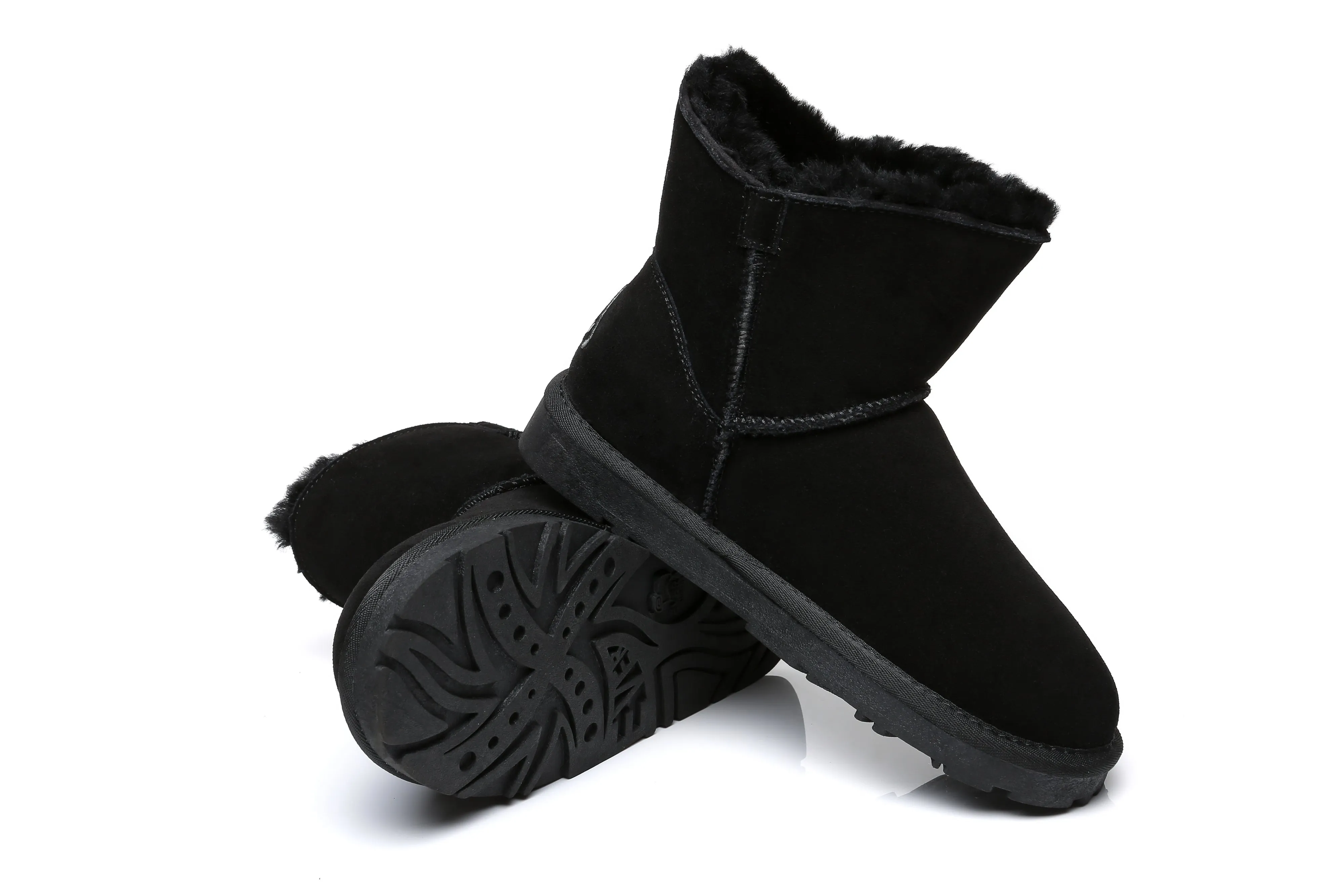 EVERAU® UGG Boots Women Sheepskin Wool Single Bow Ember