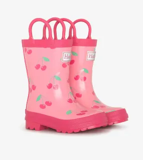 Girls Cherries Rain Boots with Handles