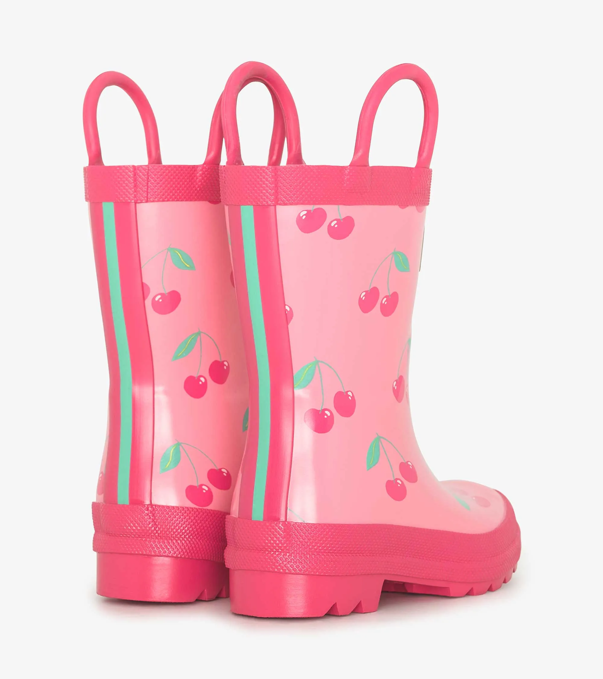 Girls Cherries Rain Boots with Handles