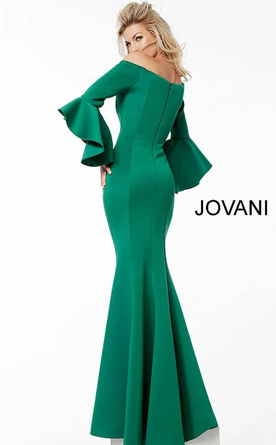 Jovani 59993 Off the Shoulder Bell Sleeves Evening Dress Formal Evening Gown