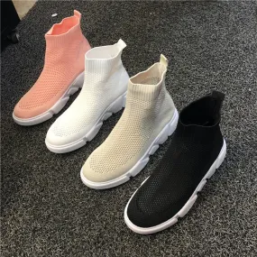 LUXE SEVEN DESIGN HIGH TOP SOCK TRAINERS