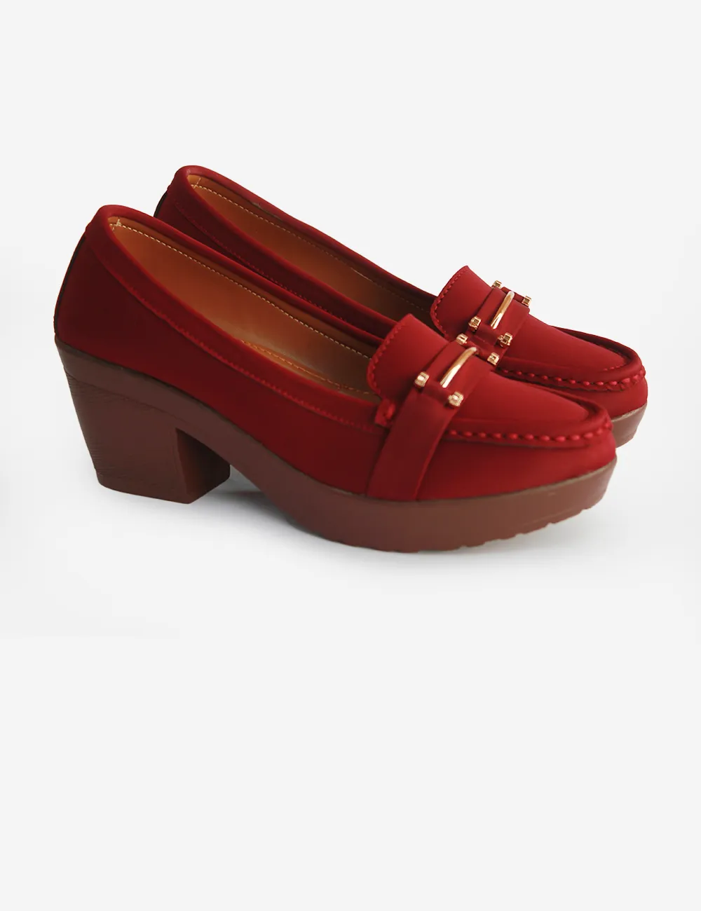 Maroon | Wedge Heel Pumps for Women