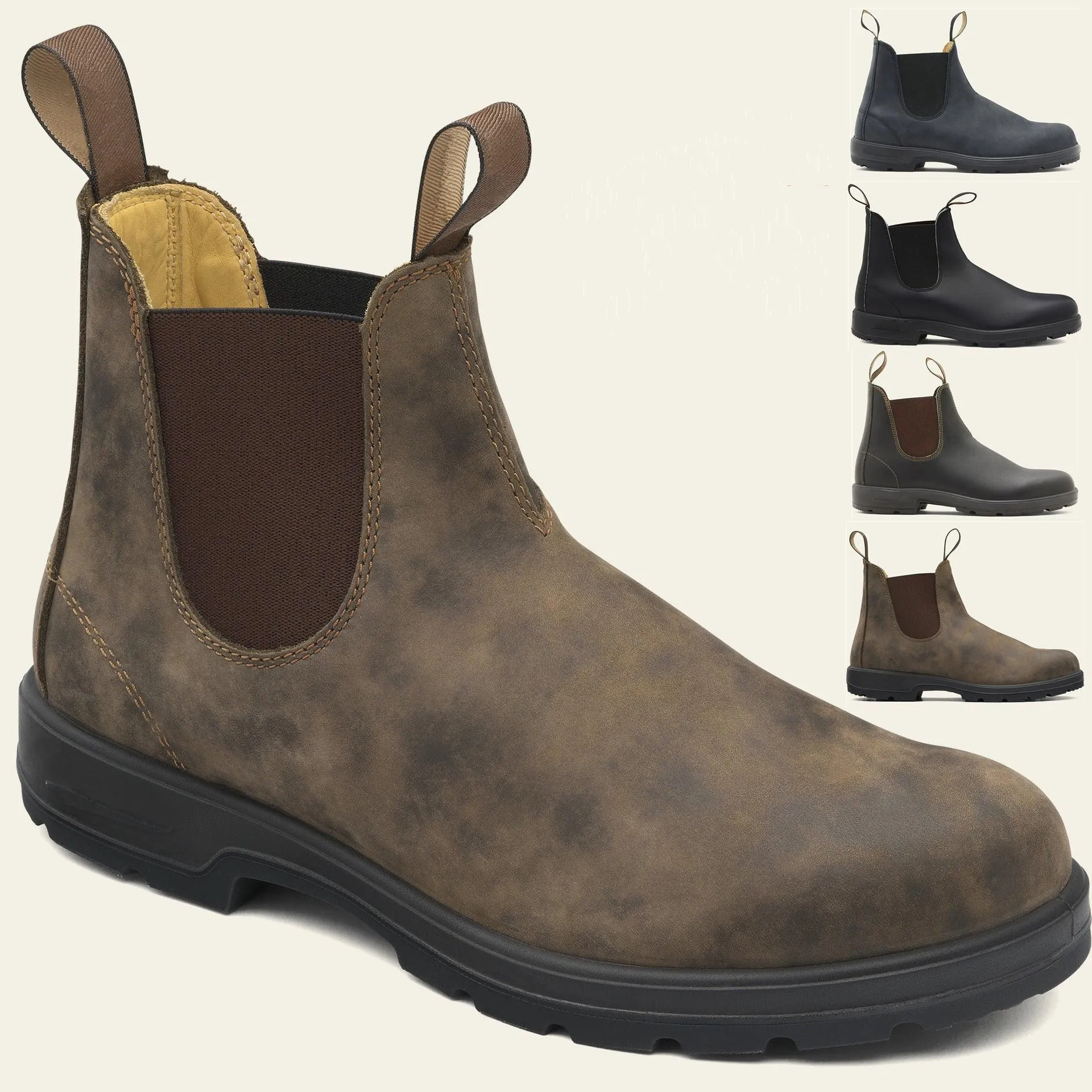 Men’s Round Toe Anti-Slip Ankle Boots | Waterproof & Durable