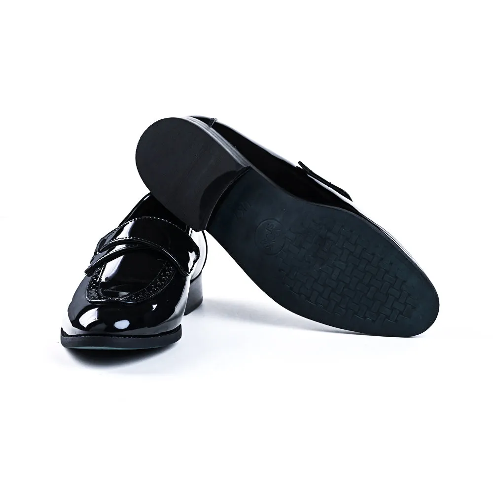 Monkstory Drezzire Classic Patent Slip-Ons - Black