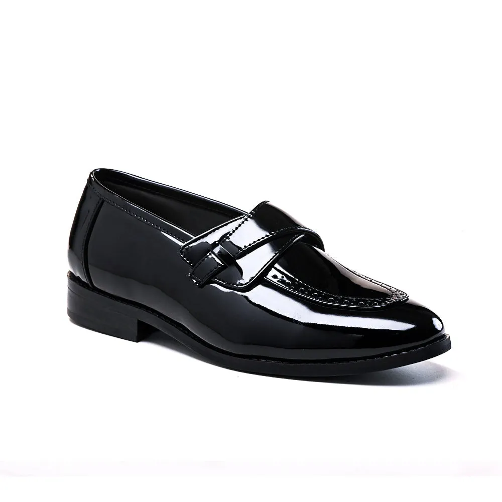 Monkstory Drezzire Classic Patent Slip-Ons - Black