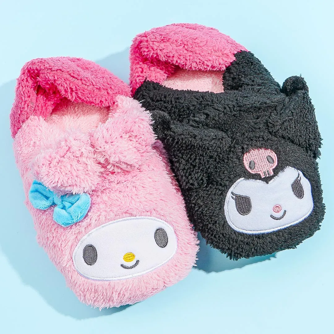 My Melody & Kuromi Fuzzy Slippers With Hot Pack Pockets