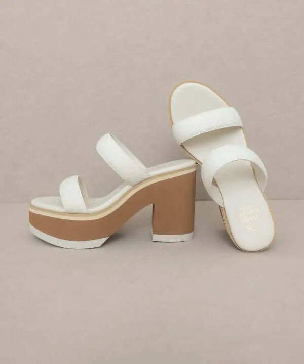 Oasis Society Daphne - White Chunky Heeled Sandal