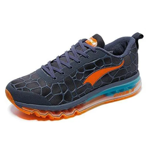 Onemix Lightweight Air Cushion Sport Running Shoes Lake Blue Orange Size 8.5