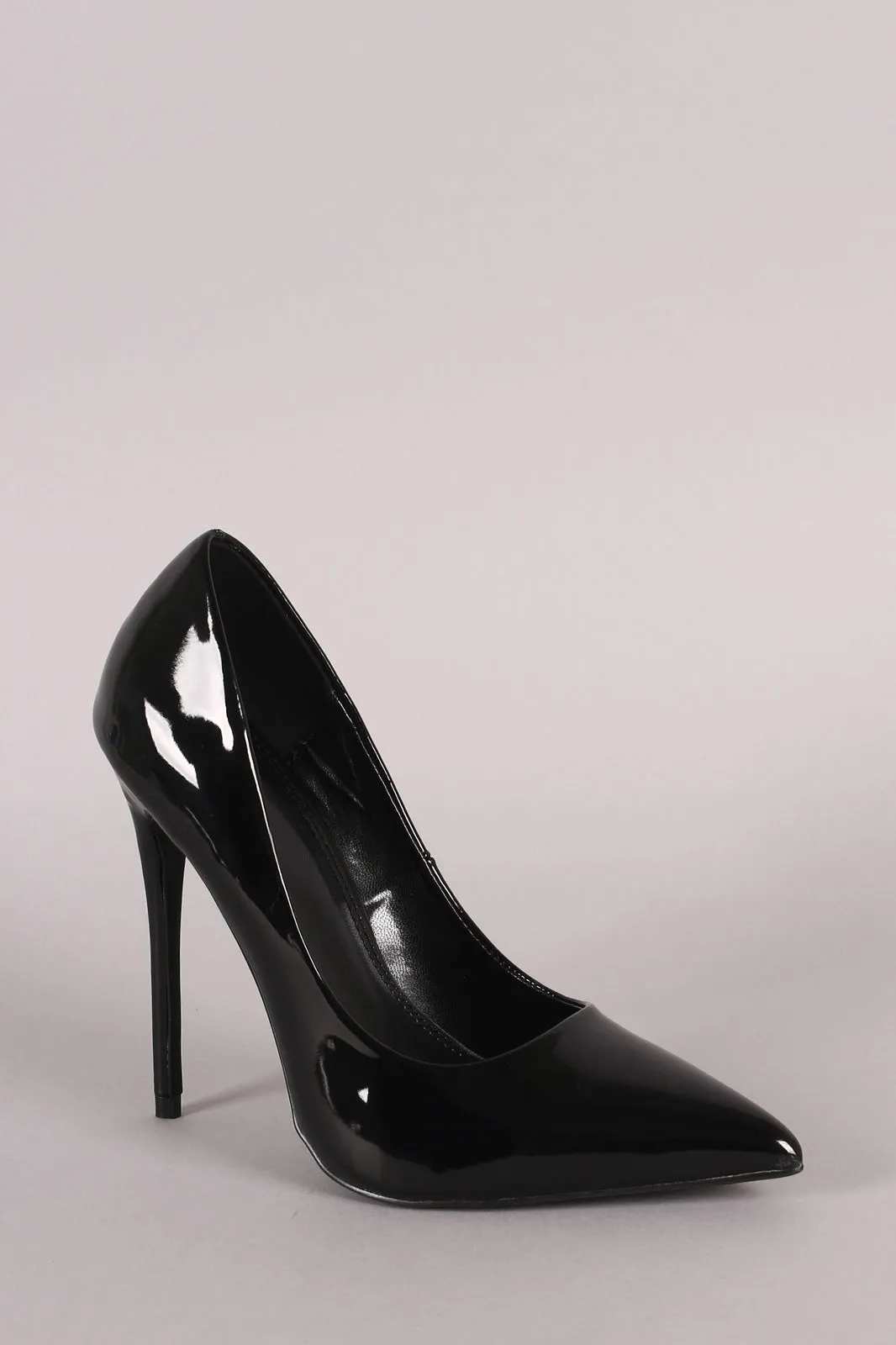 Patent Pointy Toe Stiletto Pump