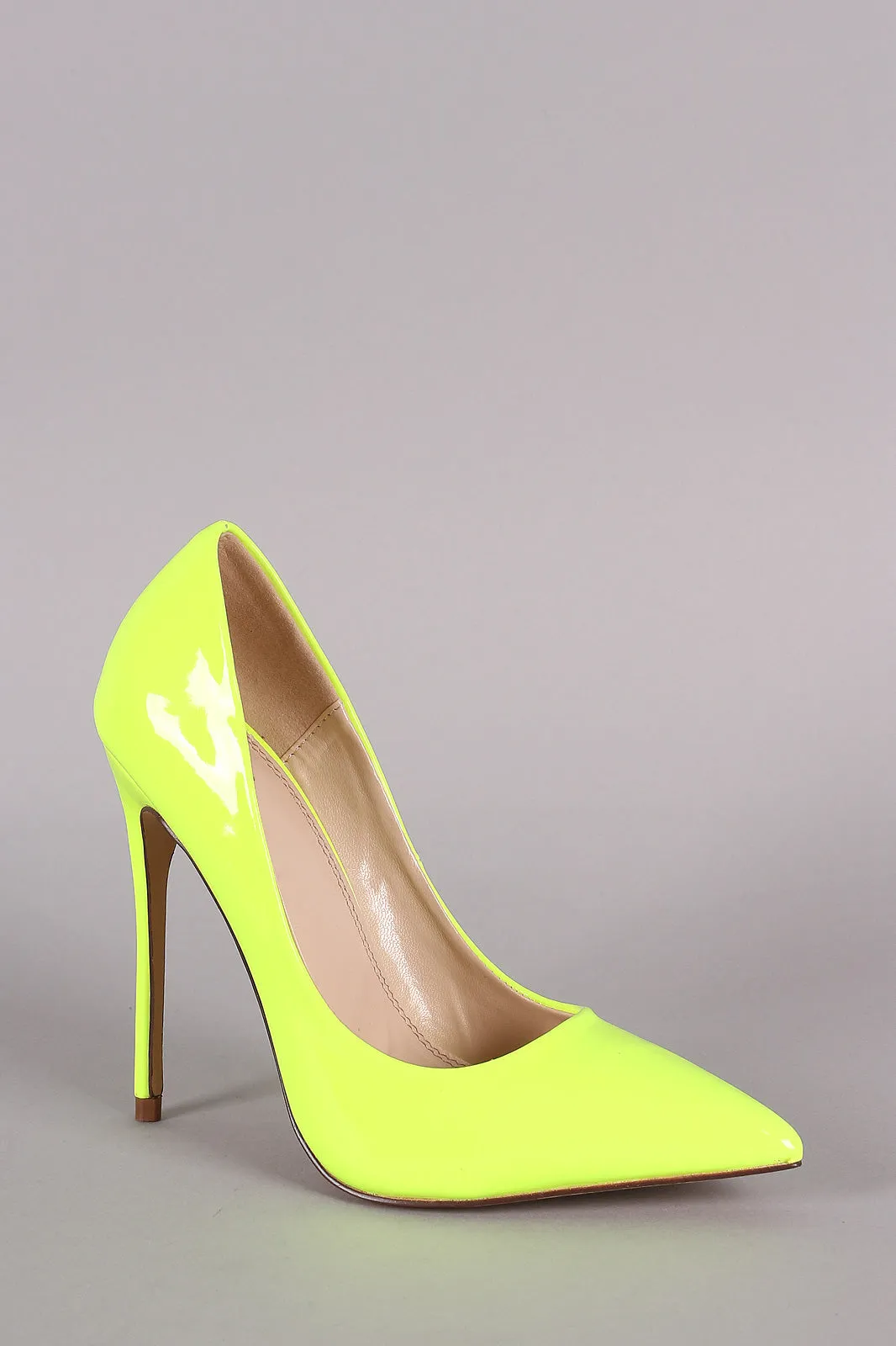 Patent Pointy Toe Stiletto Pump