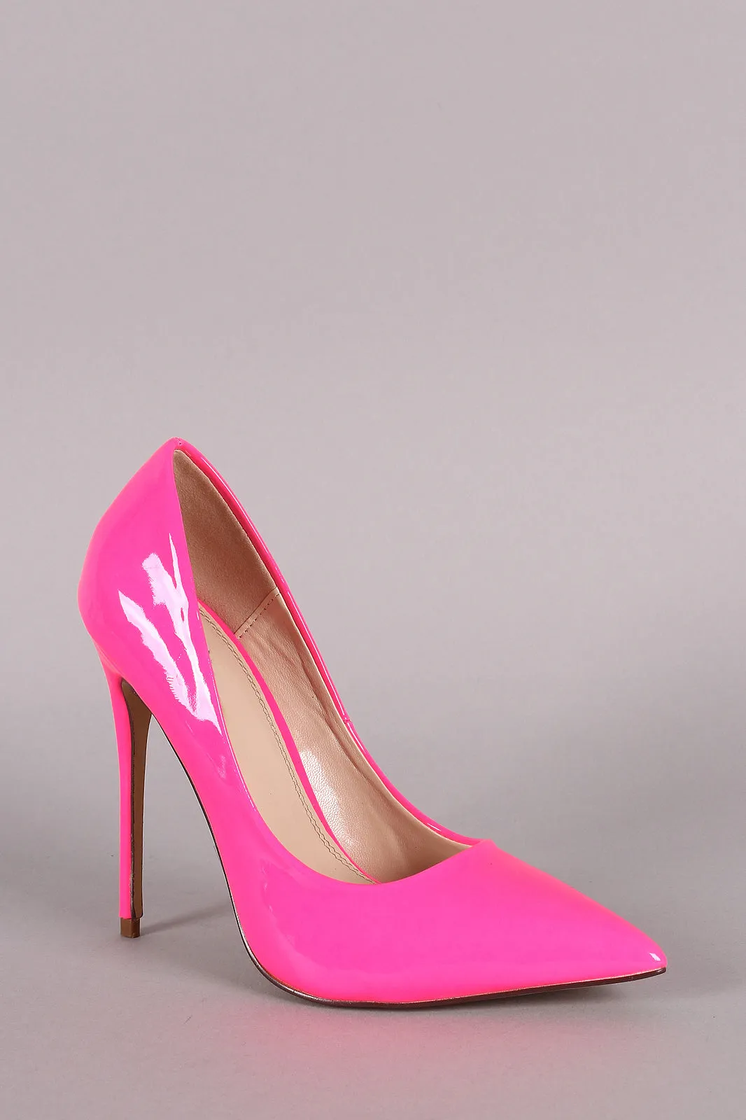 Patent Pointy Toe Stiletto Pump