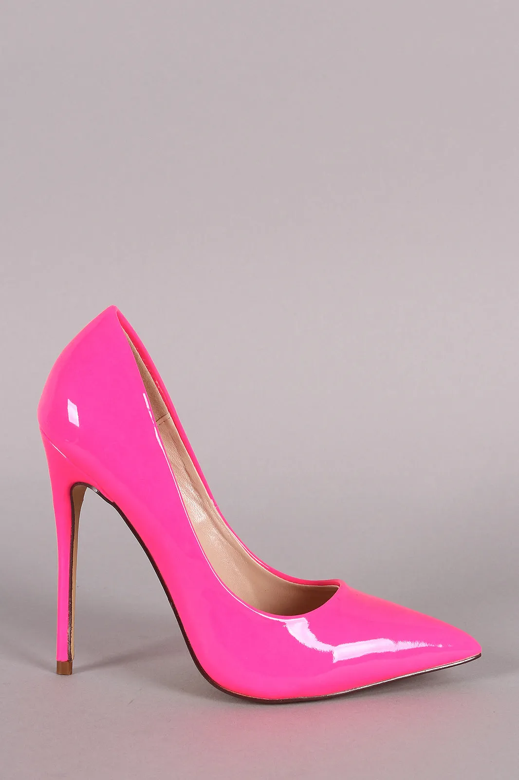 Patent Pointy Toe Stiletto Pump