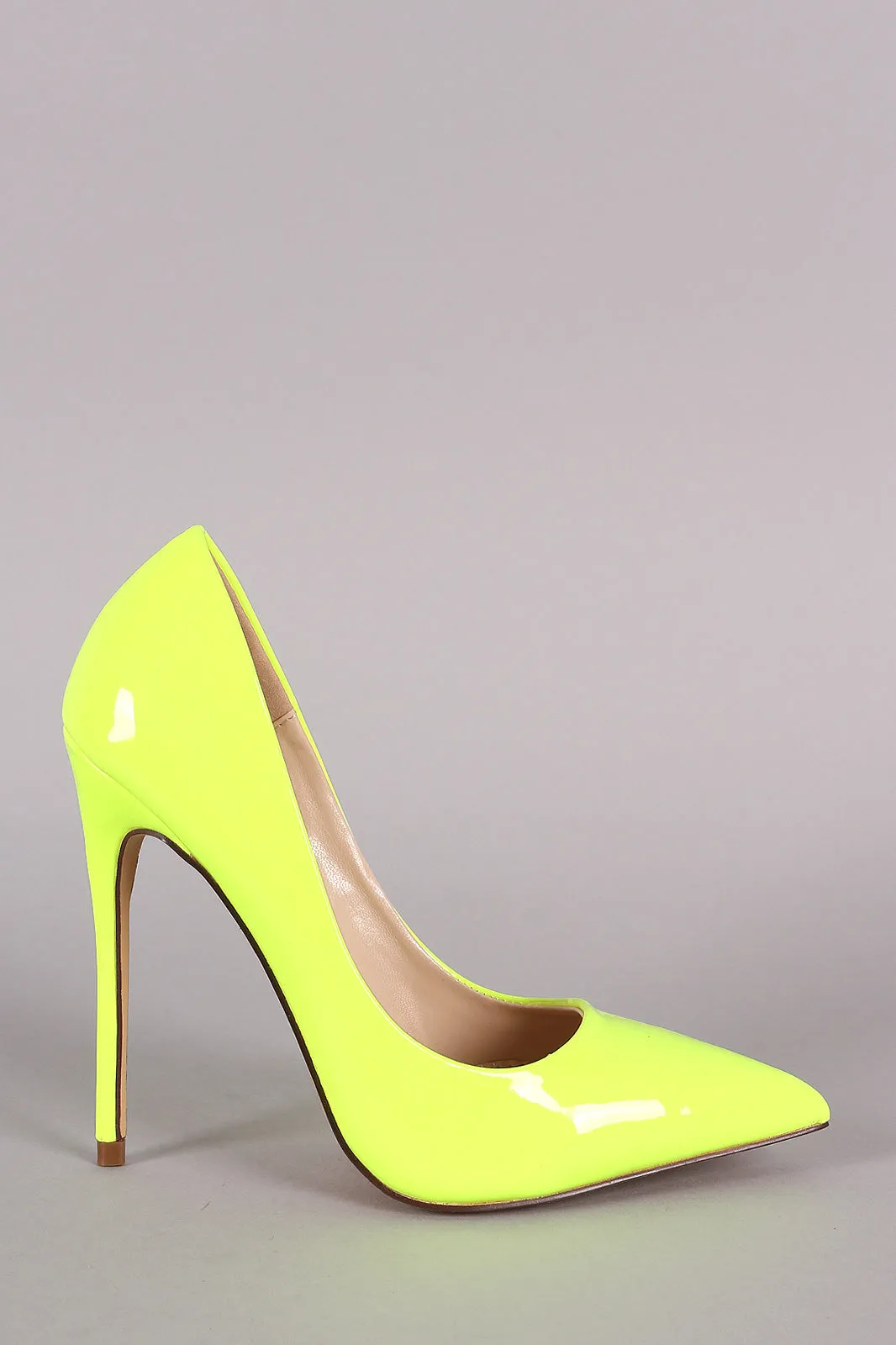 Patent Pointy Toe Stiletto Pump