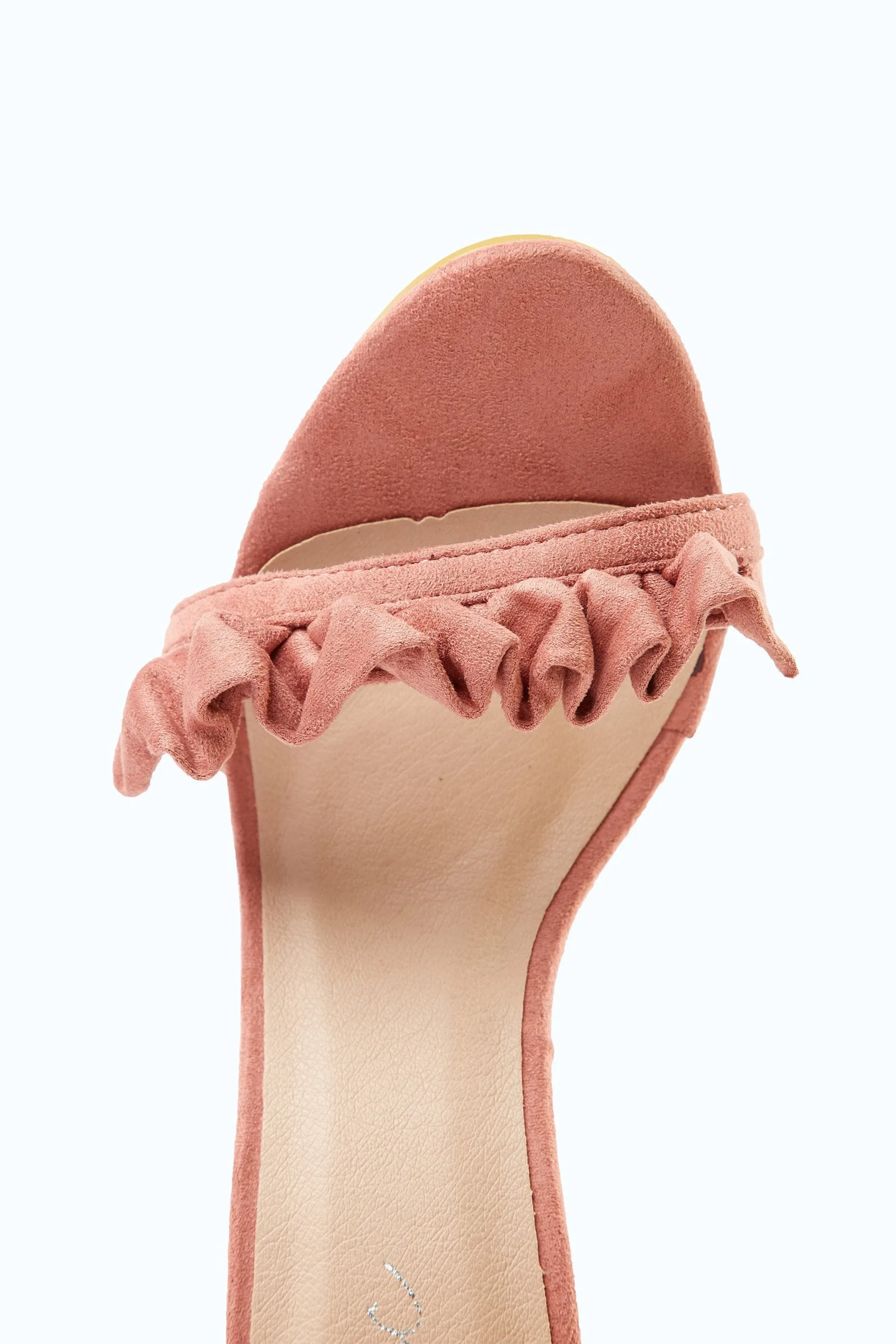 Pink Frill Edge High Heel Shoes