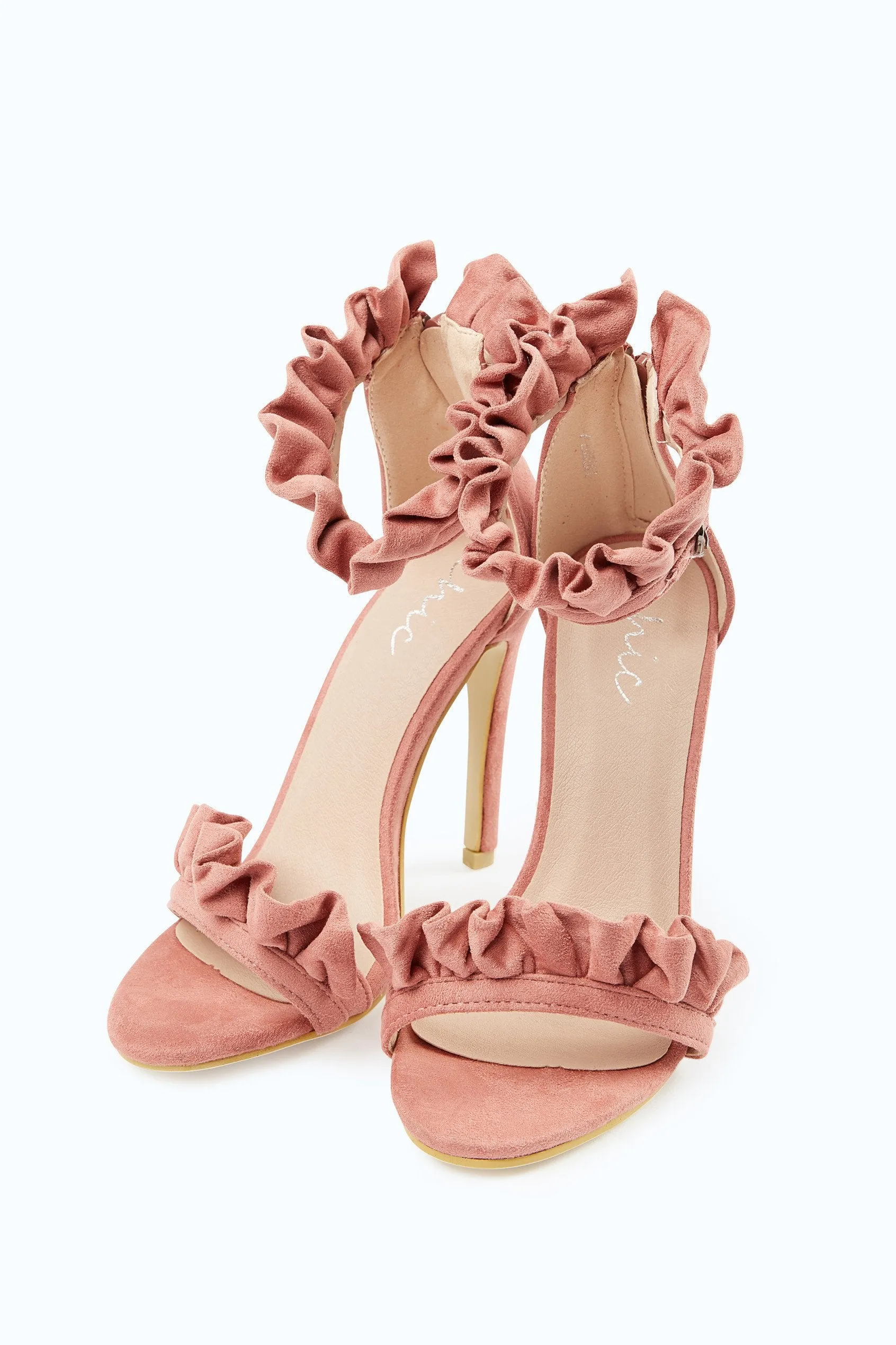 Pink Frill Edge High Heel Shoes