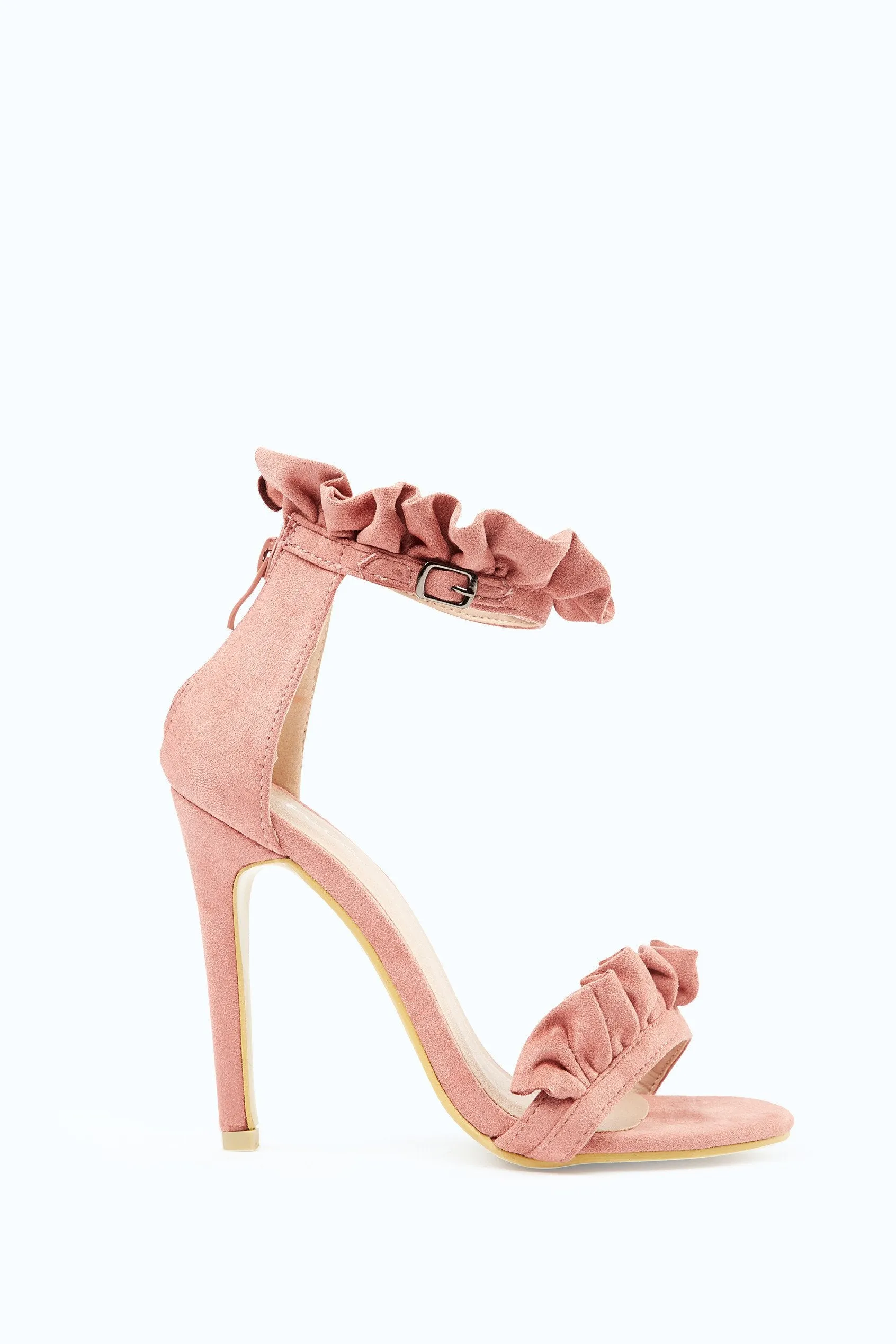 Pink Frill Edge High Heel Shoes