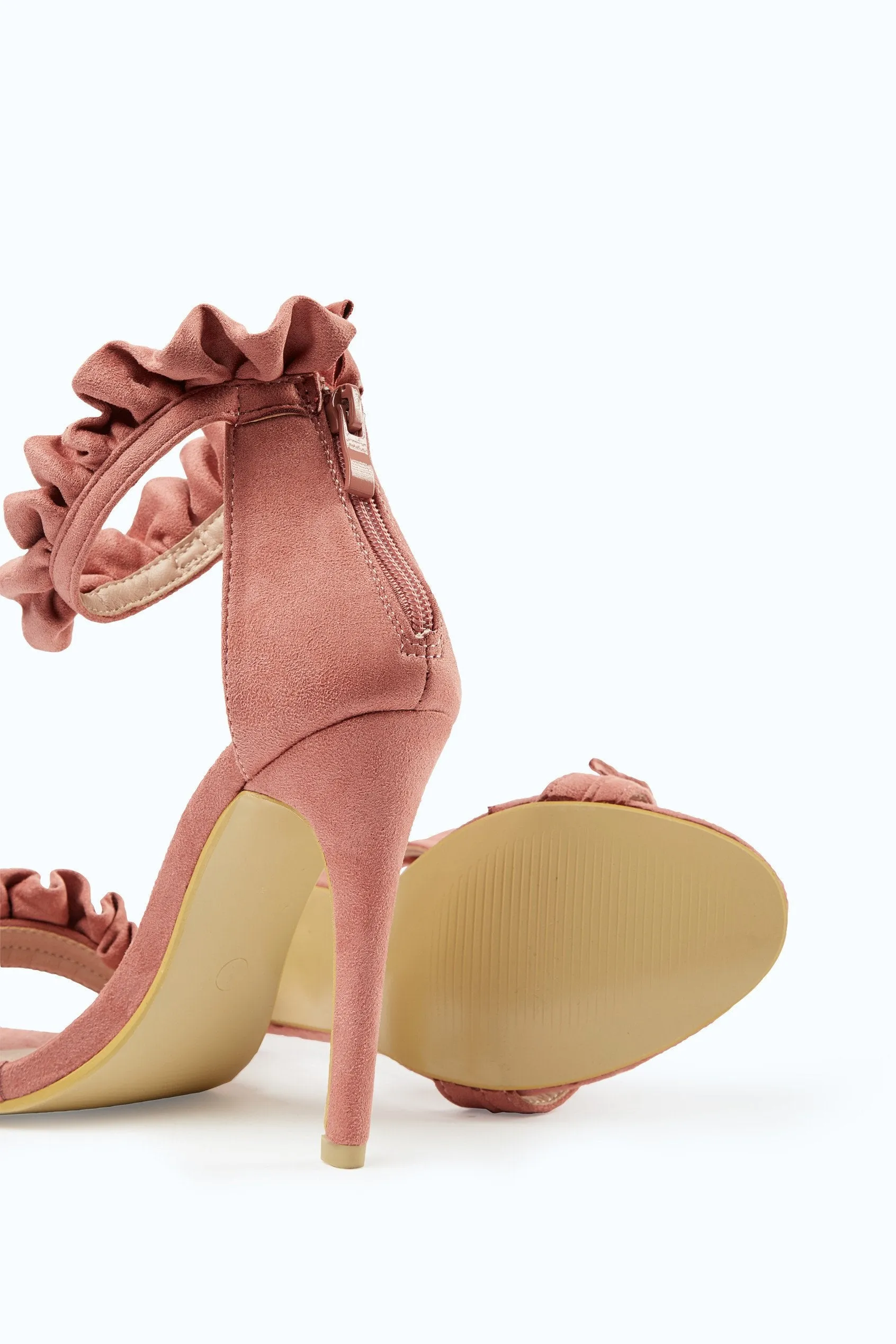 Pink Frill Edge High Heel Shoes