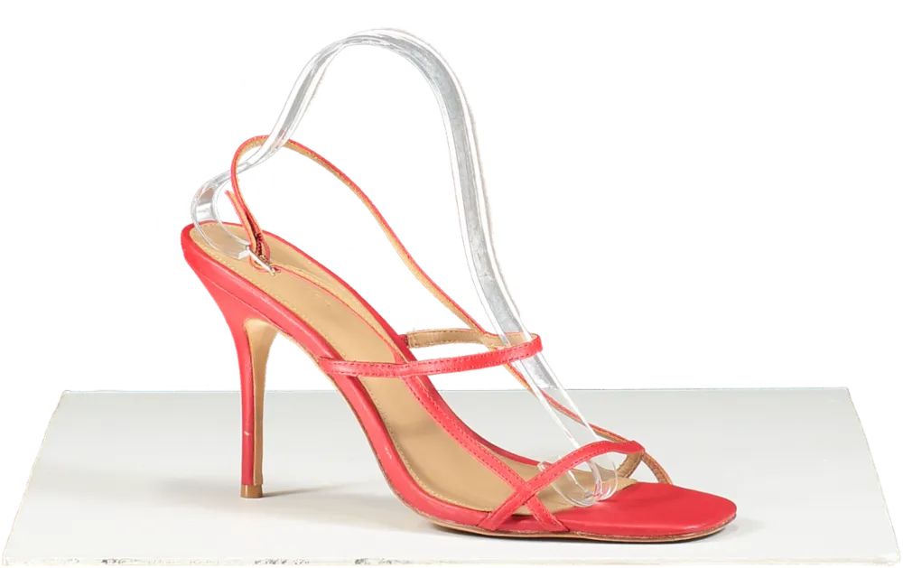 Reformation Red Serenity Bare Mid Heeled Sandals UK 8 EU 41 👠