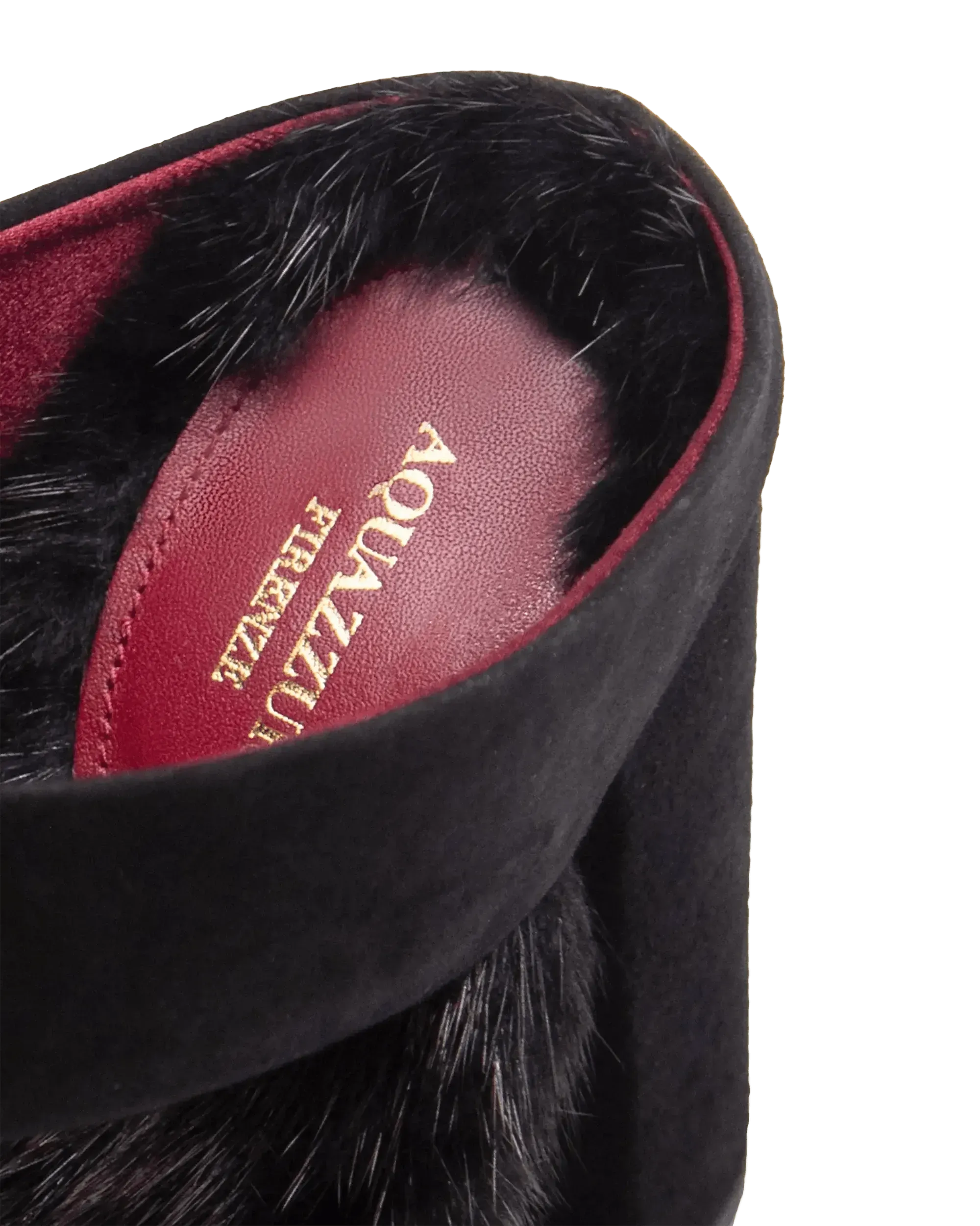 Suede Mink Fur Sandal