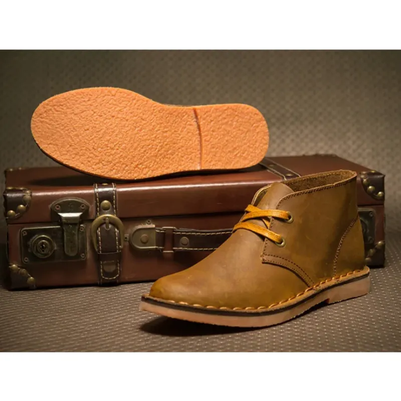 Timeless leather chukka boots for men, comfortable and durable