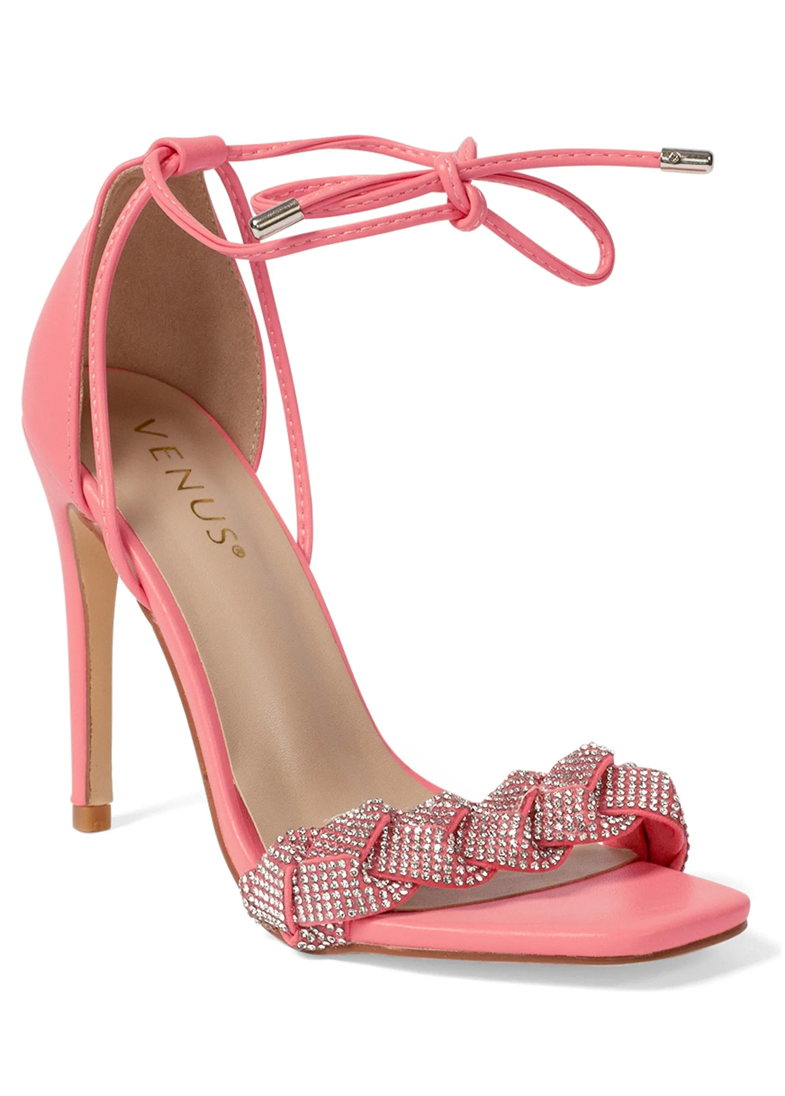 Wes Strap Heel Sandals - Coral